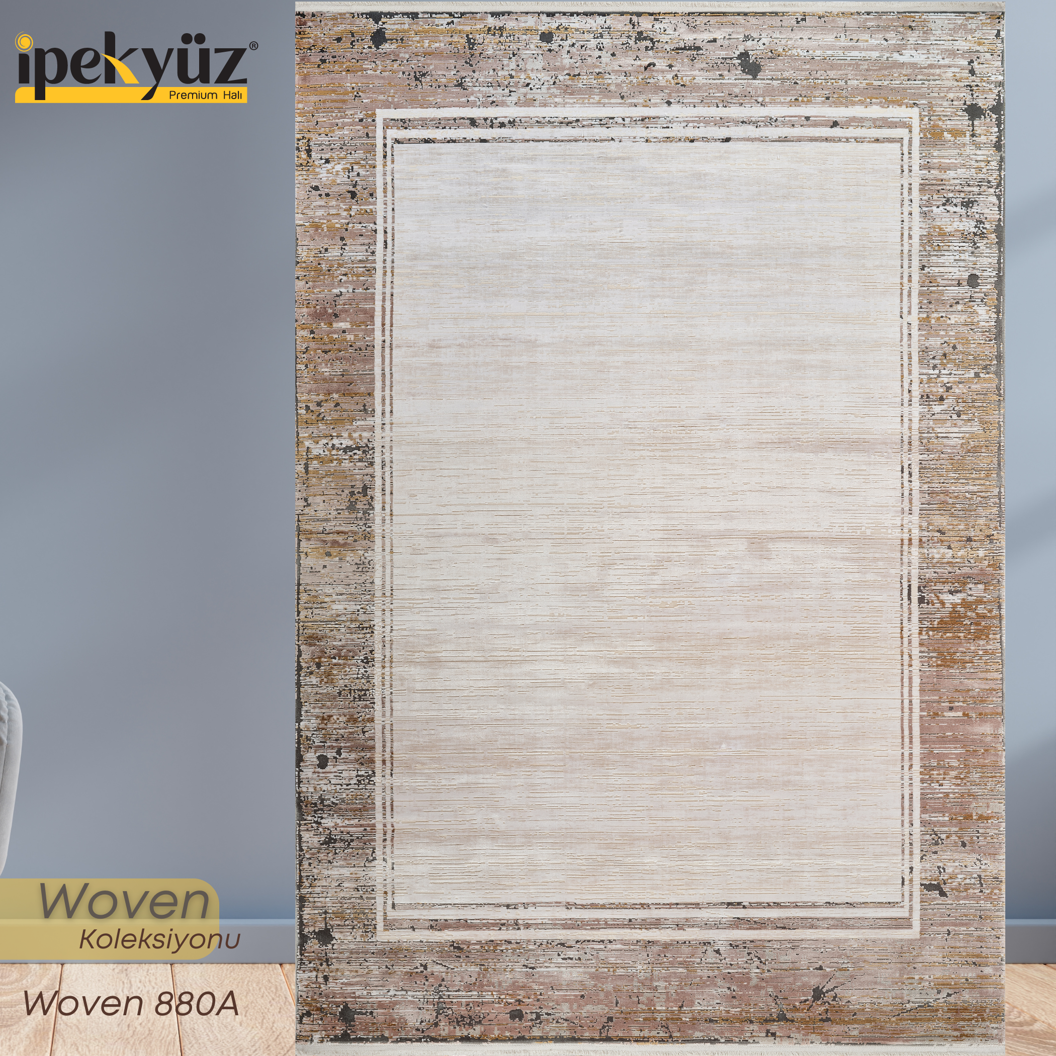 Woven Serisi 880A Premium Modern Salon Halısı
