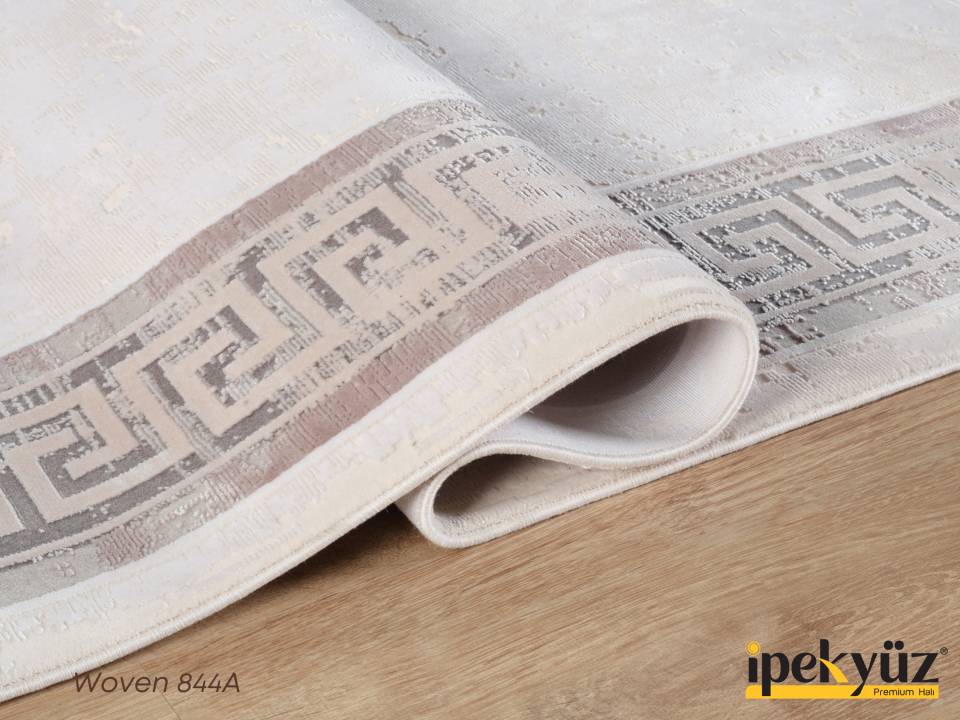 Woven Serisi 844A Premium Bej-Gri Modern Salon Halısı